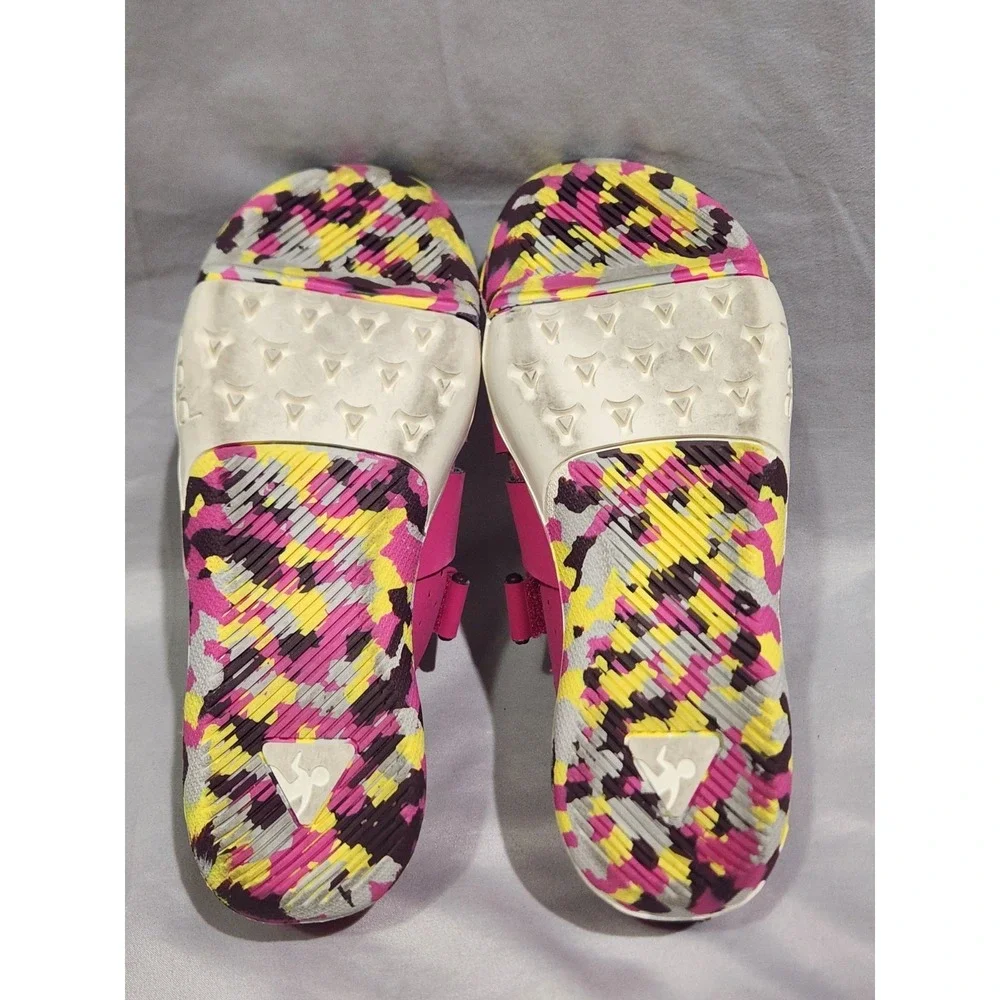 Plae Sam 2.0 Water Sandals Girls Size 3 Pink Yellow Excellent Hybrid Sport Shoes